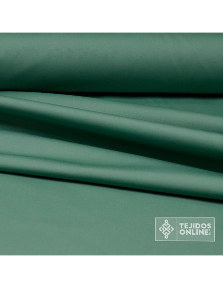 Telas para Flamenca - Popelín Liso Verde Jade