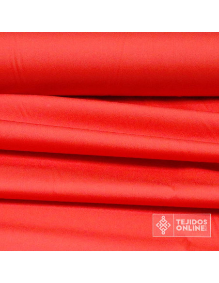 Popelín Liso Rojo Coral