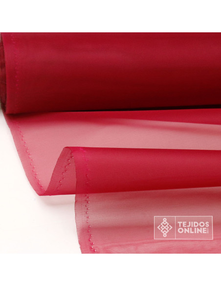 Organdí Burdeos Claro - Telas para Volantes - Tejido de Organdí