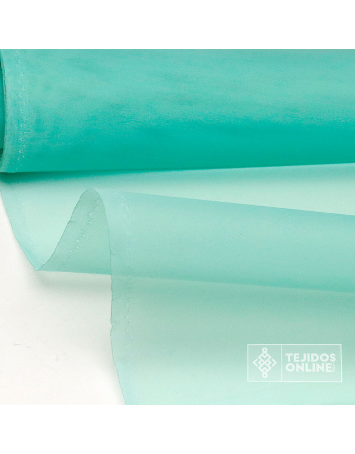 Organdí Verde Agua Pastel - Telas para Volantes - Tejido de Organdí