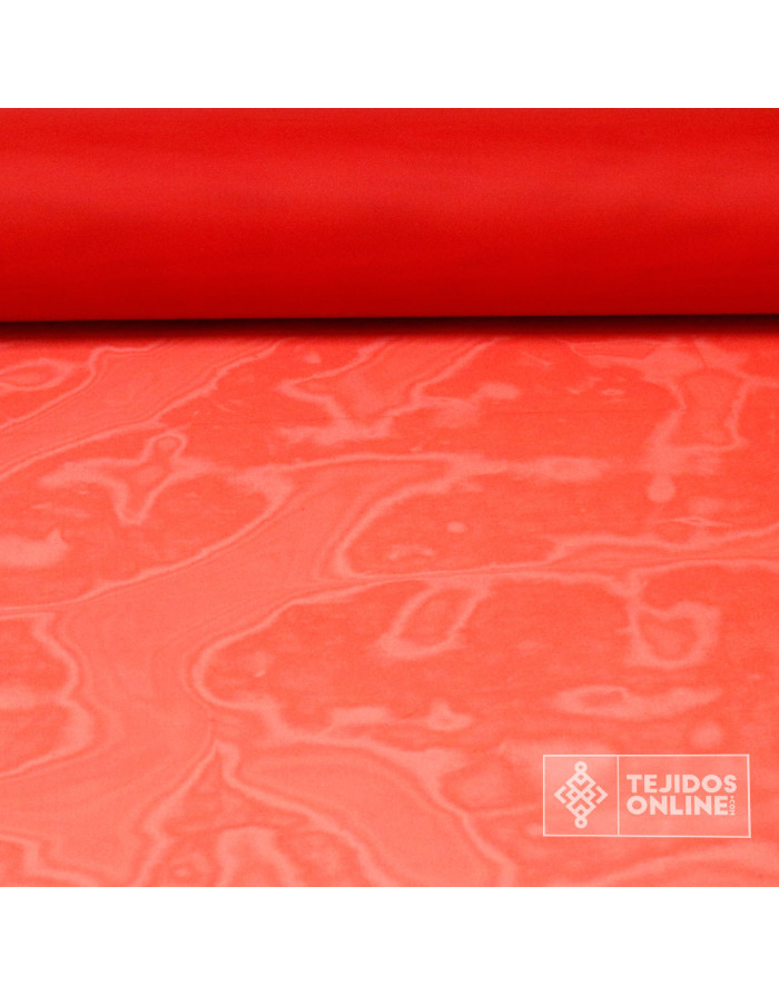 Organdí Rojo Coral - Telas para Volantes - Tejido de Organdí - Imagen 2