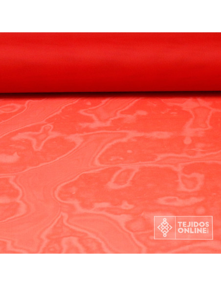 Organdí Rojo Coral - Telas para Volantes - Tejido de Organdí - Imagen 2