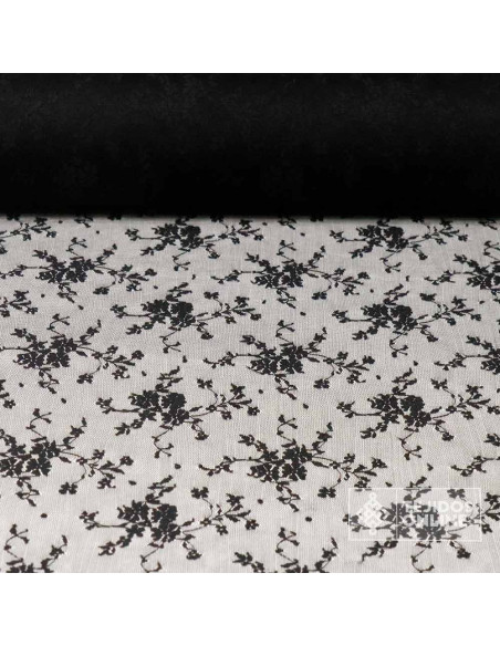 Tela de Encaje Para Mantillas con Puntas - Tela de Encaje Barata - Imagen 1