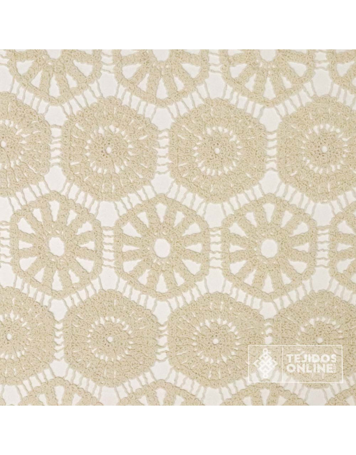 Tela Guipur Beige - Telas de Guipur - Tienda de Telas