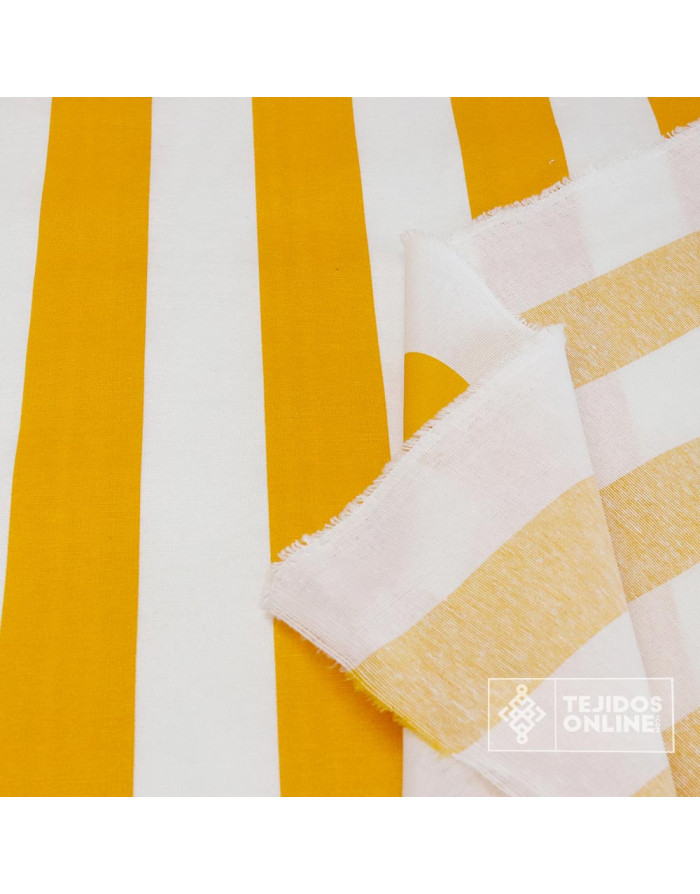 Loneta Rayas Anchas - Telas Para Cortinas de Feria - Telas Online - Imagen 3