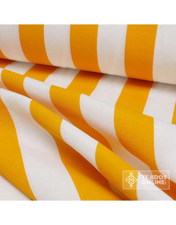 Loneta Rayas Anchas - Telas Para Cortinas de Feria - Telas Online - Imagen 2