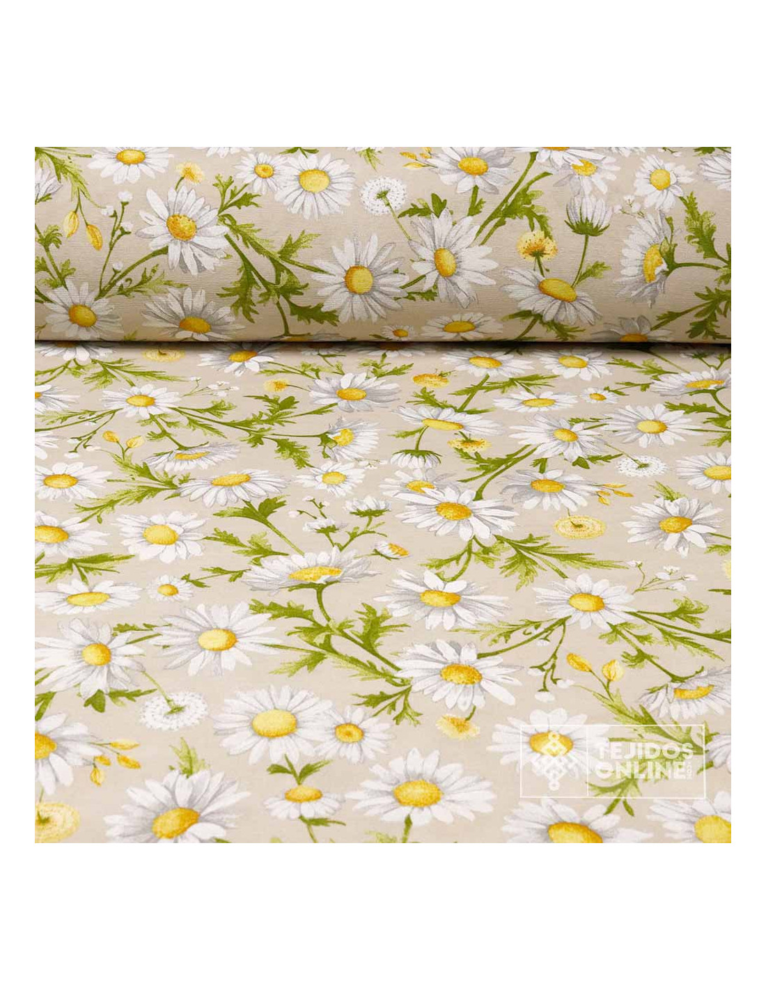 Tela para Cortinas de Cocina de Margaritas