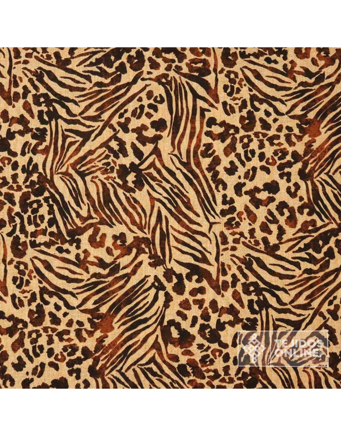 Loneta Safari Marrón - Telas para Manualidades y Cojines