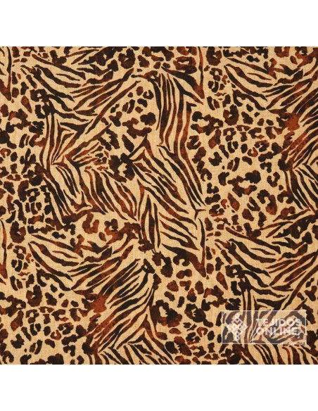 Loneta Safari Marrón - Telas para Manualidades y Cojines Loneta Safari Marrón - Telas para Manualidades y Cojines