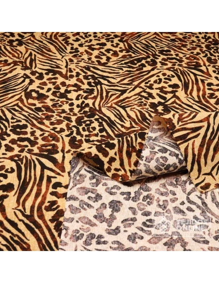 Loneta Safari Marrón - Telas para Manualidades y Cojines Loneta Safari Marrón - Telas para Manualidades y Cojines