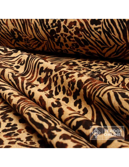 Loneta Safari Marrón - Telas para Manualidades y Cojines Loneta Safari Marrón - Telas para Manualidades y Cojines