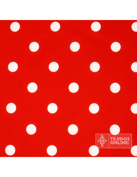 Tela Roja Lunar Blanco - Telas de Flamenca - Comprar Lunares Tela Roja Lunar Blanco - Telas de Flamenca - Comprar Lunares