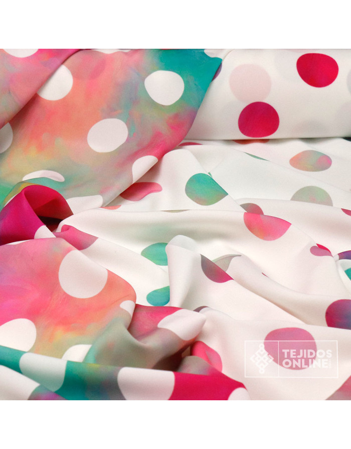 Tela Para Flamenca con Lycra de Lunares Difuminados | Flamenca