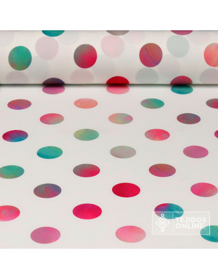 Tela Para Flamenca con Lycra de Lunares Difuminados | Flamenca