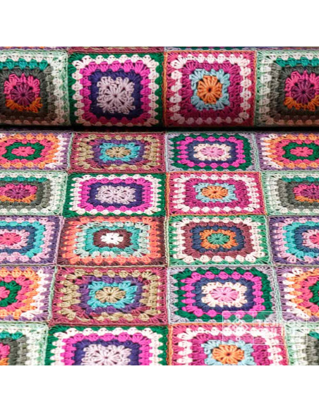 Tela de Lycra Estampada Punto Crochet | Telas de Moda Tela de Lycra Estampada Punto Crochet | Telas de Moda