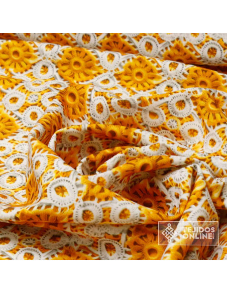 Tela de Lycra Estampada Punto Cruz | Telas de Moda