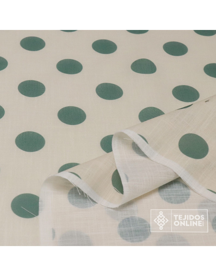 Tela de Lino Con Lunares para Flamenca | Moda Flamenca - Imagen 2
