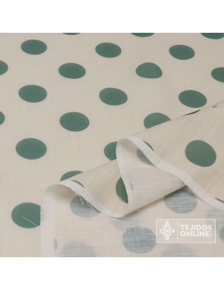 Tela de Lino Con Lunares para Flamenca | Moda Flamenca - Imagen 2