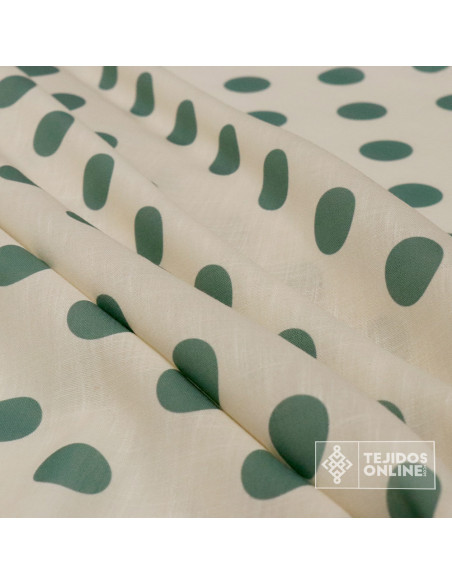 Tela de Lino Con Lunares para Flamenca | Moda Flamenca - Imagen 3