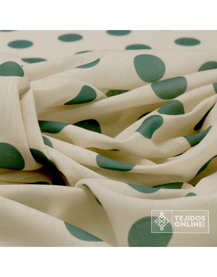 Tela de Lino Con Lunares para Flamenca | Moda Flamenca - Imagen 4