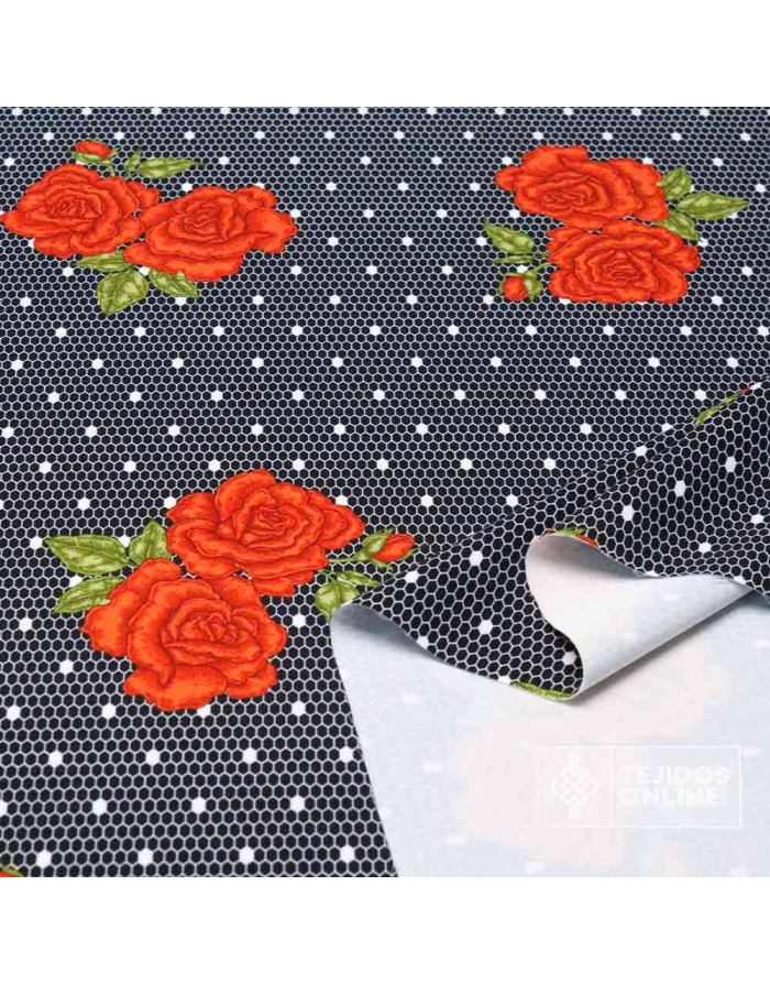 Tela Clavel Rojo con Lycra | Telas Para Trajes de Flamenca - Imagen 3