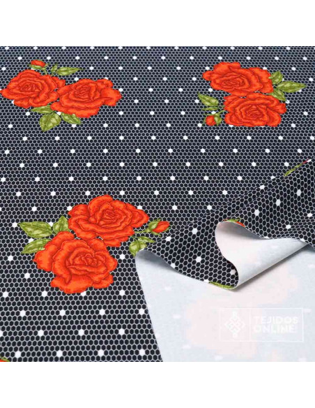 Tela Clavel Rojo con Lycra | Telas Para Trajes de Flamenca - Imagen 3