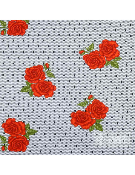 Tela Clavel Rojo con Lycra | Telas Para Trajes de Flamenca - Imagen 2