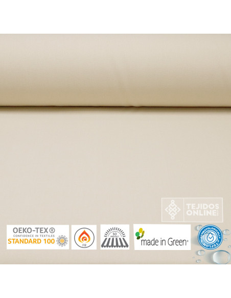 Toldo Beige Liso Tramas Teflón - Telas para Exterior