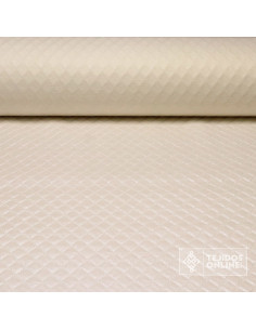 Polipiel Para Bolsos Crema con Rombos | Alta Calidad y Suavidad