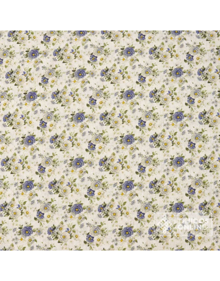Tela de Flores Pequeñas Vintage - Telas Infantiles