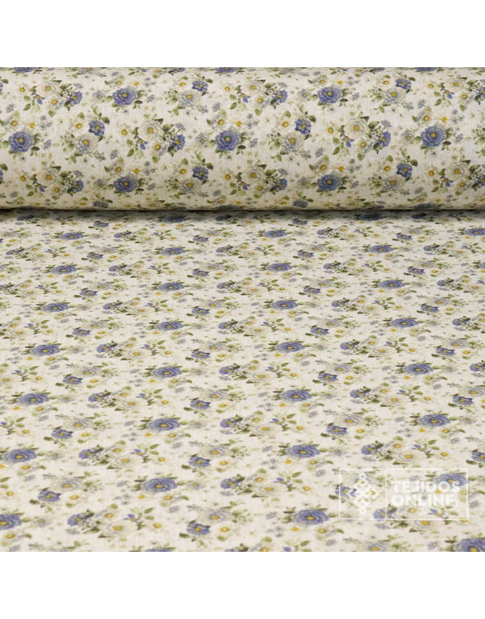 Tela de Flores Pequeñas Vintage - Telas Infantiles