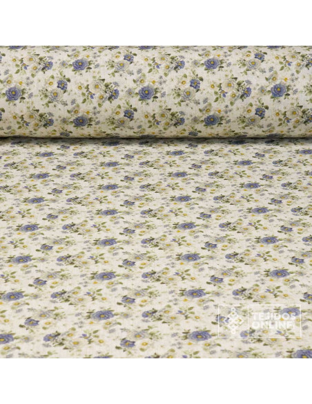 Tela de Flores Pequeñas Vintage - Telas Infantiles Tela de Flores Pequeñas Vintage - Telas Infantiles