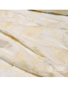 Tela Mantón de Manila Blanco Bordado - Tela Mantón de Manila 2