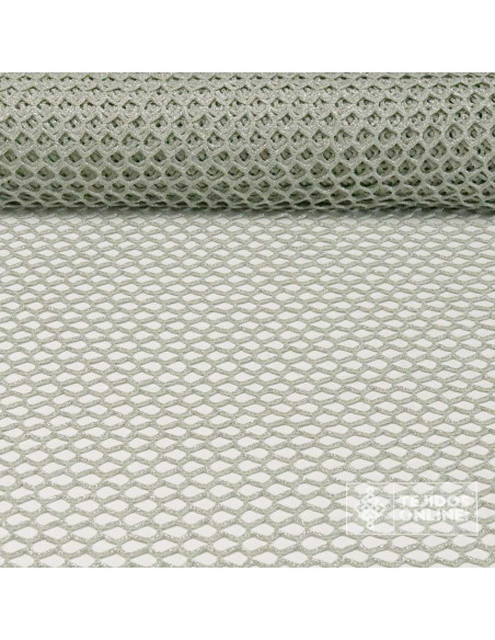 Tela de Punto Red Con Brillo Plata - Ideal para Vestir - Imagen 1