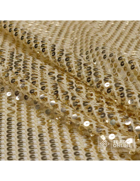 Tela Hilada de Red con Lentejuelas - Ideal para Vestir