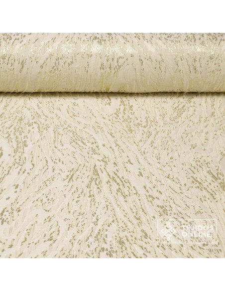 Jacquard Brocado Dorado Boutique - Telas de Moda