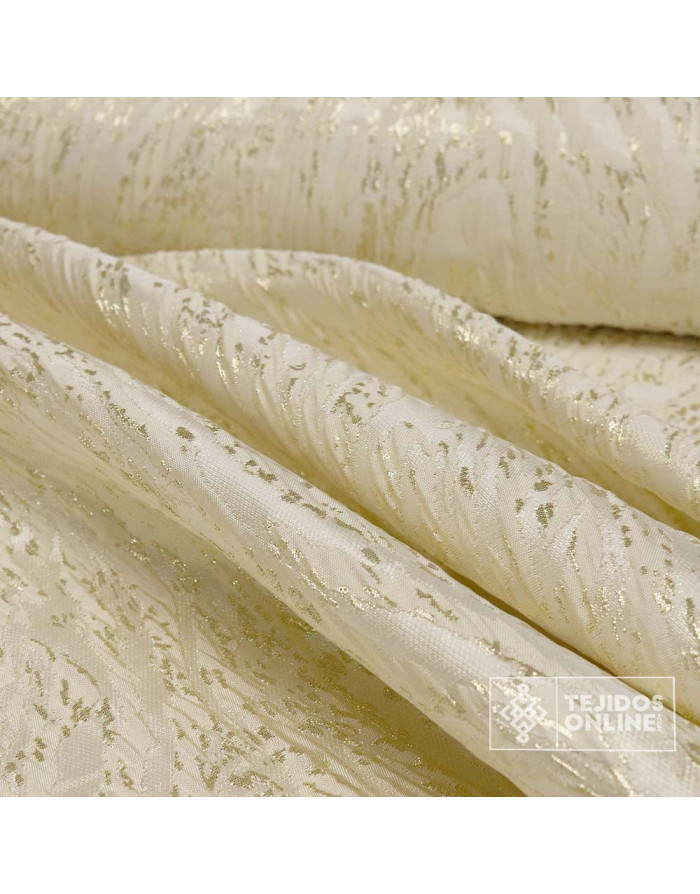 Jacquard Brocado Dorado Boutique - Telas de Moda