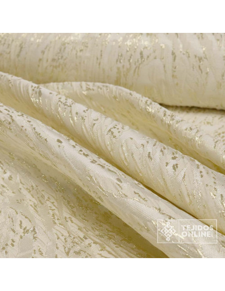 Jacquard Brocado Dorado Boutique - Telas de Moda