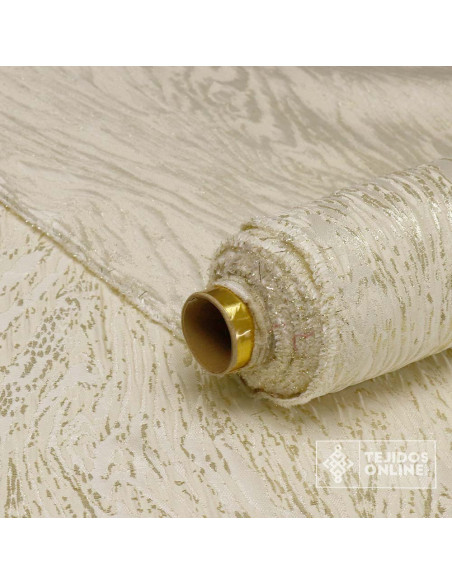 Jacquard Brocado Dorado Boutique - Telas de Moda