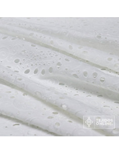 Tela Perforada Cachemira Blanca - Tienda de Telas - 100% Algodón 2
