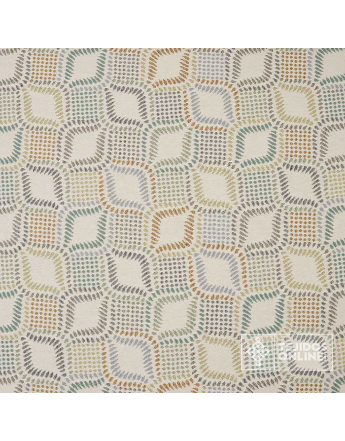 Tela de Tapicería con Hojas Pastel  - Telas de Gobelinos