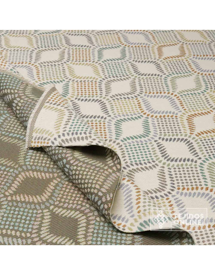 Tela de Tapicería con Hojas Pastel  - Telas de Gobelinos