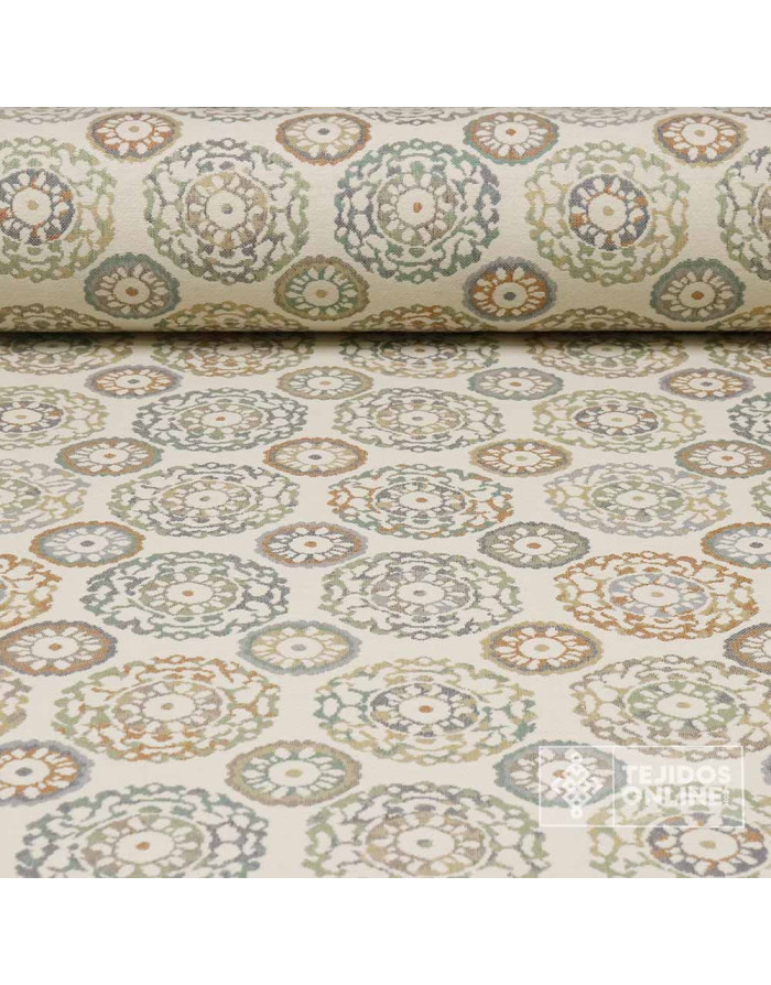 Tela de Tapicería Mandala Pastel  - Telas de Gobelinos