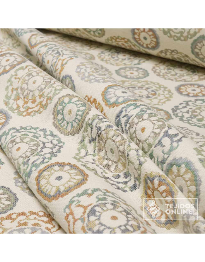 Tela de Tapicería Mandala Pastel  - Telas de Gobelinos