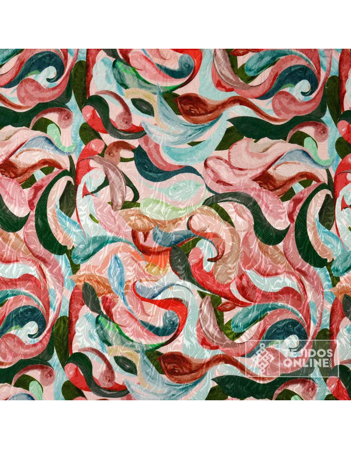 Tela Jacquard Brocado Fantasía - Telas de Moda