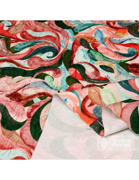 Tela Jacquard Brocado Fantasía - Telas de Moda