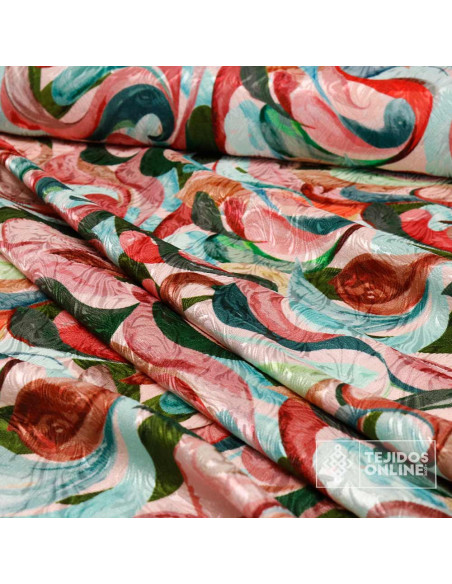 Tela Jacquard Brocado Fantasía - Telas de Moda