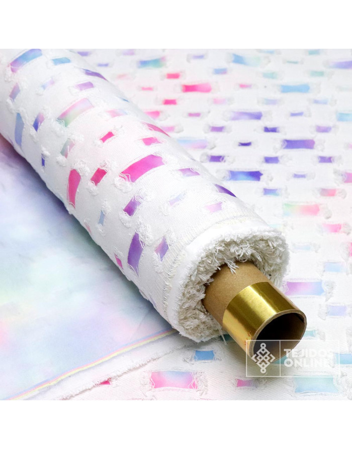 Tela Vaquera Rectángulos Difuminados - Telas Vaqueras