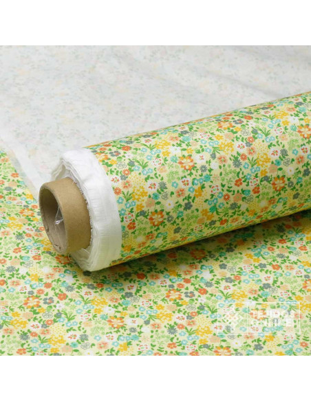 Tela de Piqué Algodón Flores Liberty - 100% Algodón