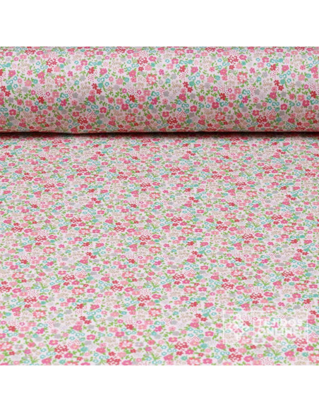 Tela de Piqué Algodón Flores Liberty - 100% Algodón - Imagen 1